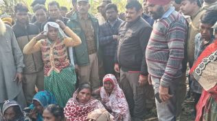 Angered by the farmer's death, local residents staged a protest in Gulara Bhagwant Nagar village on Tuesday. Express