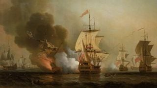 In June 1708, British warships attacked the San José, a 62-gun Spanish galleon that was heading a treasure fleet of eighteen ships from South America to Europe. (Image credit: Painted by Samuel Scott (1702-1772); Public Domain)