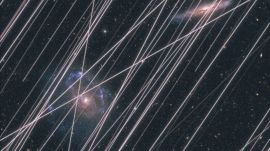 Hubble is less vulnerable because it observes a narrower slice of the sky, while more distant observatories like the James Webb Space Telescope remain largely unaffected. (Image: Nature)