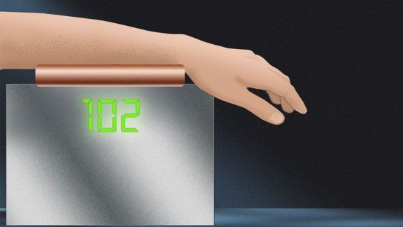 The first version of the monitor was roughly the size of a desktop printer. Through years of refinement, the team has now reduced it to about the size of a shoebox. (Image: MIT)