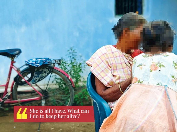 'She is all I have. What can I do to keep her alive’. (The photograph has been modified to protect the identity of family)