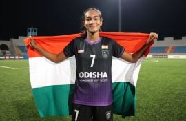 Pune footballer Kajol Hubert D'Souza became the first Indian to score a hat-trick for a Saudi club, achieving the feat for Al-Amal SC.