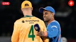 IND vs SA 4th T20 Live Cricket Score: India's captain Suryakumar Yadav, right, talks with South Africa's captain Aiden Markram before the start of the third T20 cricket match. (AP Photo)