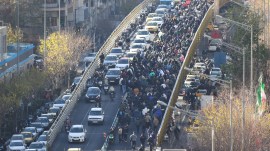 Thousands take to the streets of Iran for the third day as protests grow over cost of living crisis