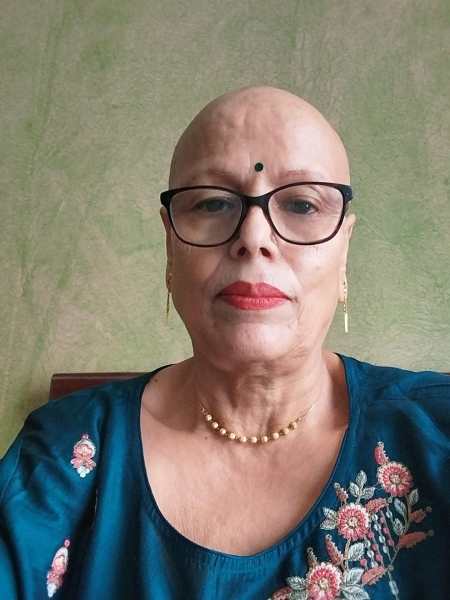 Tiwari is always masked up outdoors to avoid respiratory infections.