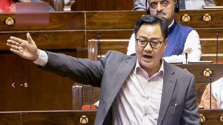 Uproar in LS over ‘anti-Modi’ slogan at rally, Rijiju demands Cong apology