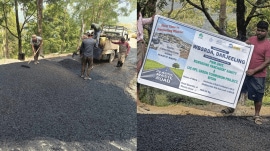 non-biodegradable plastic waste collected across Kurseong was first processed into reusable pellets and then used in the construction of the road.