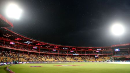 Despite recommendations by a Judicial Commission to not host large public gatherings at the M Chinnaswamy Stadium in Bengaluru until crowd measures are aligned well in place, Karnataka Deputy CM DM Shivakumar on Sunday said that the venue would continue hosting matches for IPL 2026. (Express Photo)