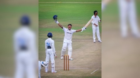 Tripura cricketer Manisankar Murasingh in action. (PHOTO: Special Arrangement)