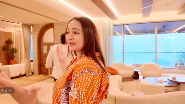Inside Sonakshi Sinha and Zaheer Iqbal’s home. (Pic: Sonakshi/YT)