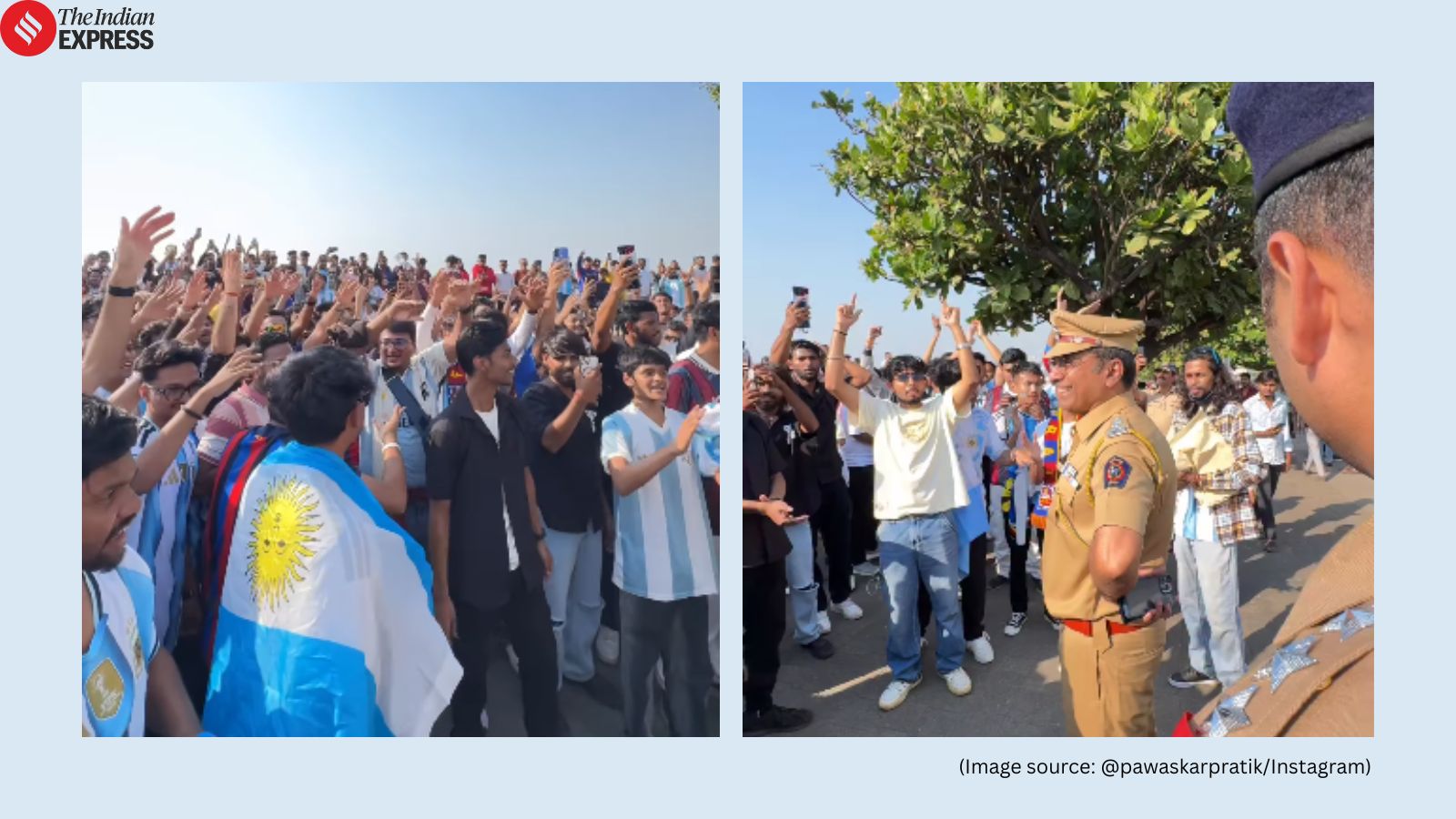 Lionel Messi GOAT tour Thank you Mumbai Police