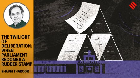 The ruling dispensation defends these blitzkrieg tactics under the noble-sounding tagline of a “productive session”.(Illustration: C R Sasikumar)