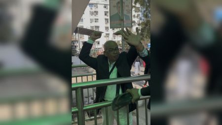 Advocate Rakesh Kishore who hurled a shoe at former Chief Justice of India B R Gavai in Supreme Court was purportedly manhandled by a group of unidentified men at Karkardooma Court in the national capital on Tuesday.