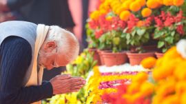 PM Narendra Modi pays floral tribute to the Martyrs of 2001 Parliament attack.