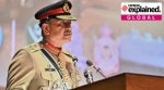 In this photo released by the Inter Services Public Relations, Pakistan's Chief of Defense Forces and Army Chief Gen. Asim Munir speaks during a ceremony at the joint military command headquarters in Rawalpindi, Pakistan, Monday, Dec. 8, 2025. (AP)