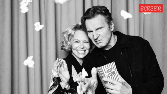 Pamela Anderson and Liam Neeson