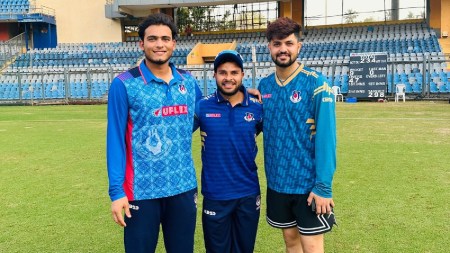 Prashant Veer and Sameer Rizvi with Mohd Amaan in the middle in Mumbai. (Special arrangement)