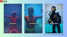 Puducherry girl performs Bharatanatyam underwater