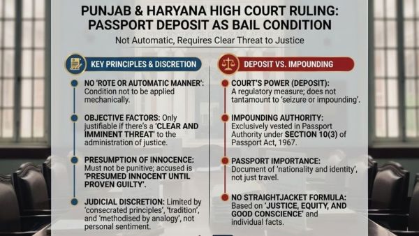 Punjab Haryana High Court passport deposit bail condition