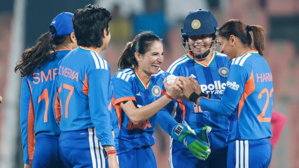 Renuka Singh produced two incisive spells to give India the upper hand. (PHOTO: Creimas/BCCI)