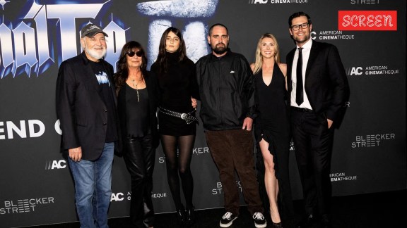 Rob Reiner and Michele Riener with family