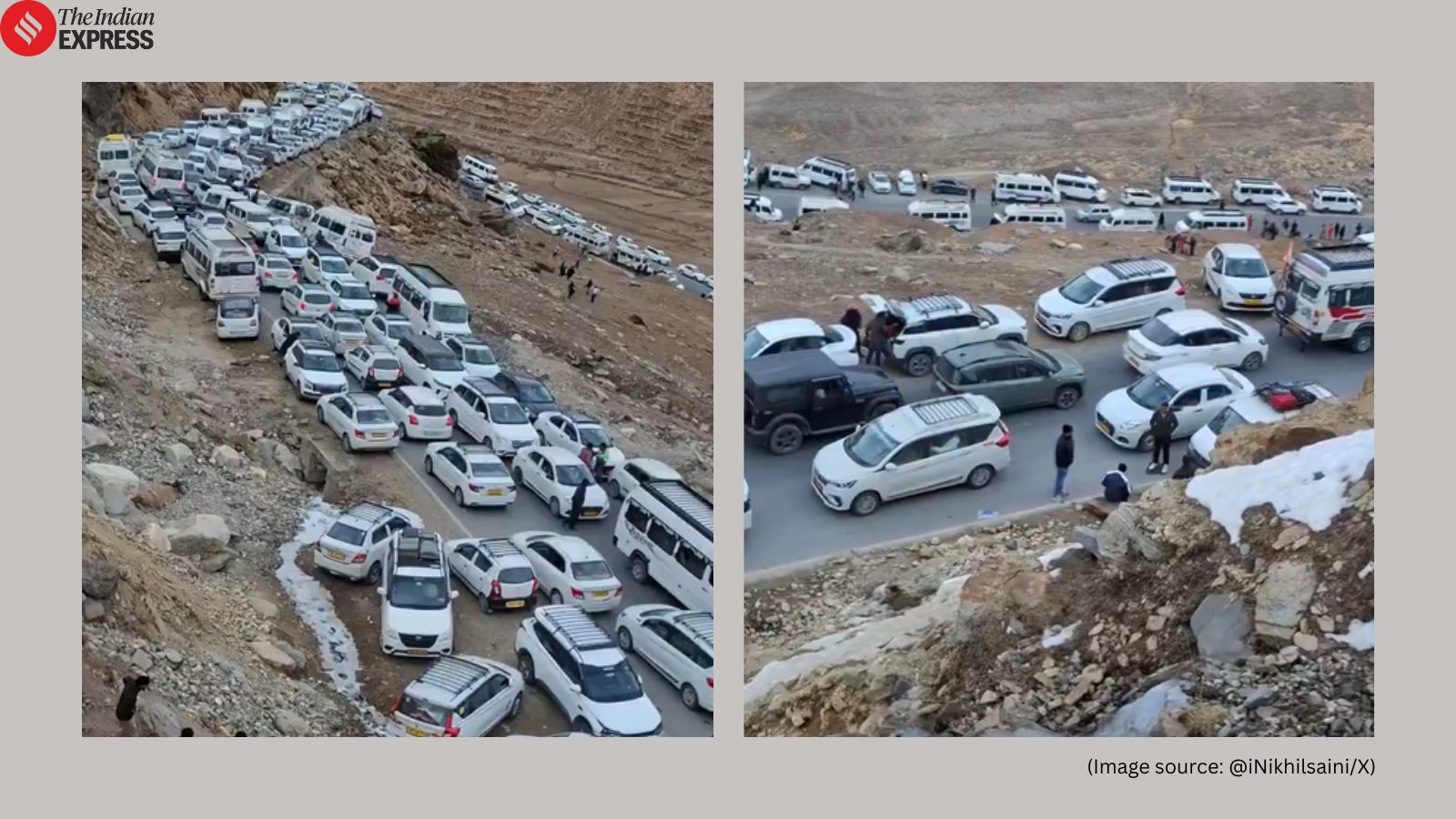 ‘Escape from toxic AQI’: Viral video shows Rohtang Pass jammed with vehicles; off-season rush sparks ‘overtourism’ concerns