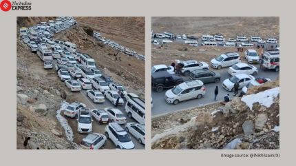 Rohtang Pass overcrowded with vehicles