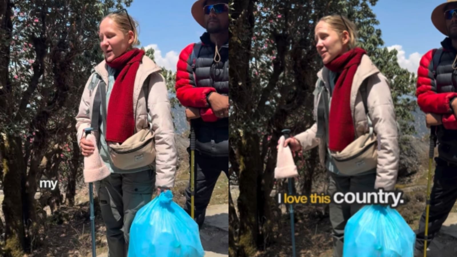 Russian woman cleans up trash on Uttarakhand trek, urges travellers to respect the Himalayas: ‘Really upsetting sight for a sacred place’