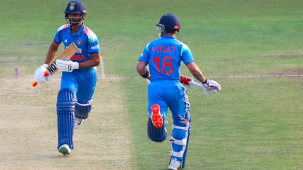Ruturaj Gaikwad of India and Virat Kohli running between the wickets during the 2nd ODI match between India and South Africa at Shaheed Veer Narayan Singh International Cricket Stadium, Raipur, India, on December 3, 2025. (Photo: CREIMAS for BCCI)