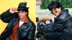 SRK in leather jacket in DDLJ