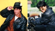 SRK in leather jacket in DDLJ