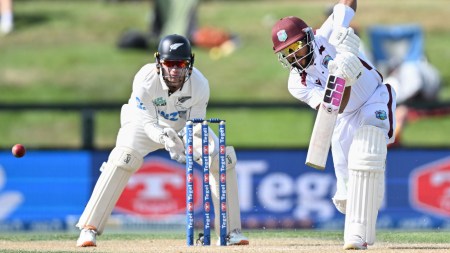 West Indies batter Shai Hope in action against New Zealand. (PHOTO: AP)
