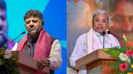 Shivakumar (left) and Siddaramaiah (right)