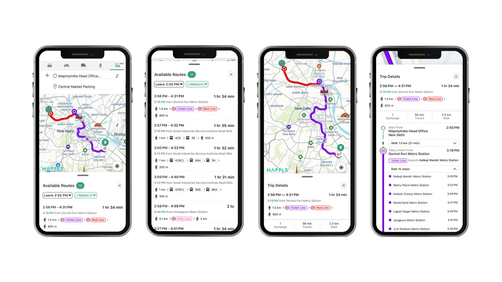 MapmyIndia rolls out new public transport feature with metro, rail, and bus routes