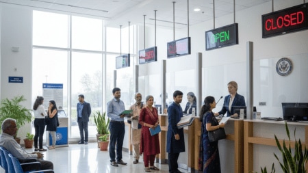 The US Embassy and consulates in India formally announced that a large number of visa interviews, including H-1B and H-4 appointments, have been deferred to later months in 2026 (Representational Image- AI generated)