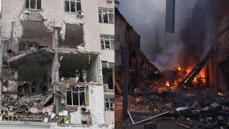 Ukraine came under heavy Russian missile and drone attack on Saturday