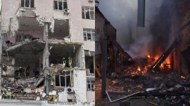 Ukraine came under heavy Russian missile and drone attack on Saturday