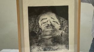 The Dead Politician, an artwork created by the late poet and artist Gieve Patelis, is still in transit. Somewhere between departure and display. (Express photo)