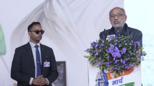 The Vice President was speaking at the closing ceremony of the Rashtriya Ekta Padyatra in Ekta Nagar, where the padyatra organised to celebrate Sardar Patel's 150th birth anniversary concluded on its 11th day after covering a distance of 152 km from Karamsad in Anand district (X/@VPIndia)