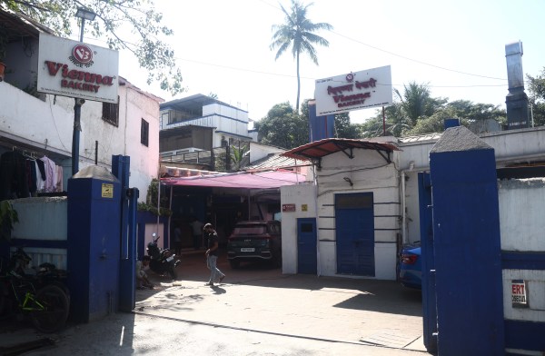 Vienna Bakery’s legendary rich plum cake, alongside puffs, cream rolls and other bakery favourites. (Express photo by Amit Chakravarty) 