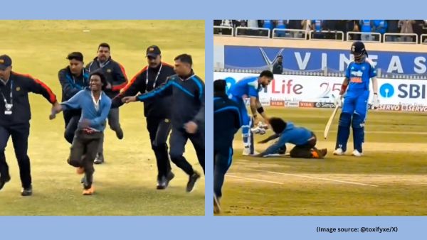 The fan appeared overwhelmed, as if he couldn’t believe he was standing before his cricket idol