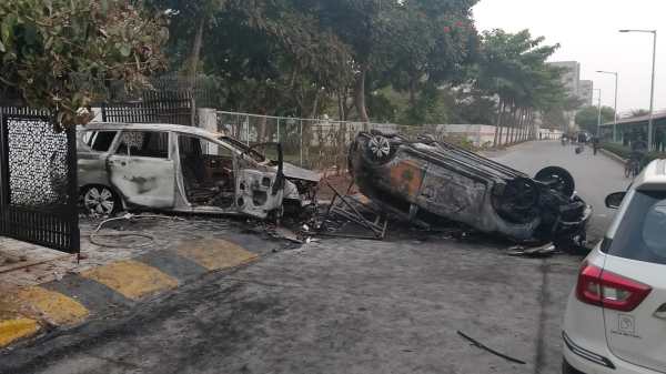 The violence erupted after a rumour, which students insist was about jaundice deaths, spread on campus. (Express Photo)