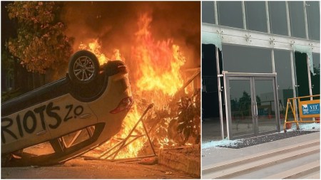 The violence erupted after a rumour, which students insist was about jaundice deaths, spread on campus. (Express)