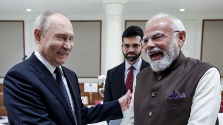 PM Modi with Russian President Vladimir Putin
