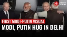 PM Narendra Modi, Russian President Vladimir Putin’s First Meet:  A Hug, Pat & A Handshake!