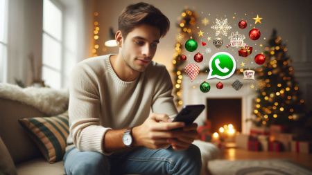 WhatsApp users can send festive New Year stickers or create personalised AI-generated images directly from the chat window.