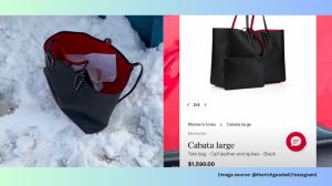 In the viral video, she expresses her curiosity as she spots several items near the trash bins