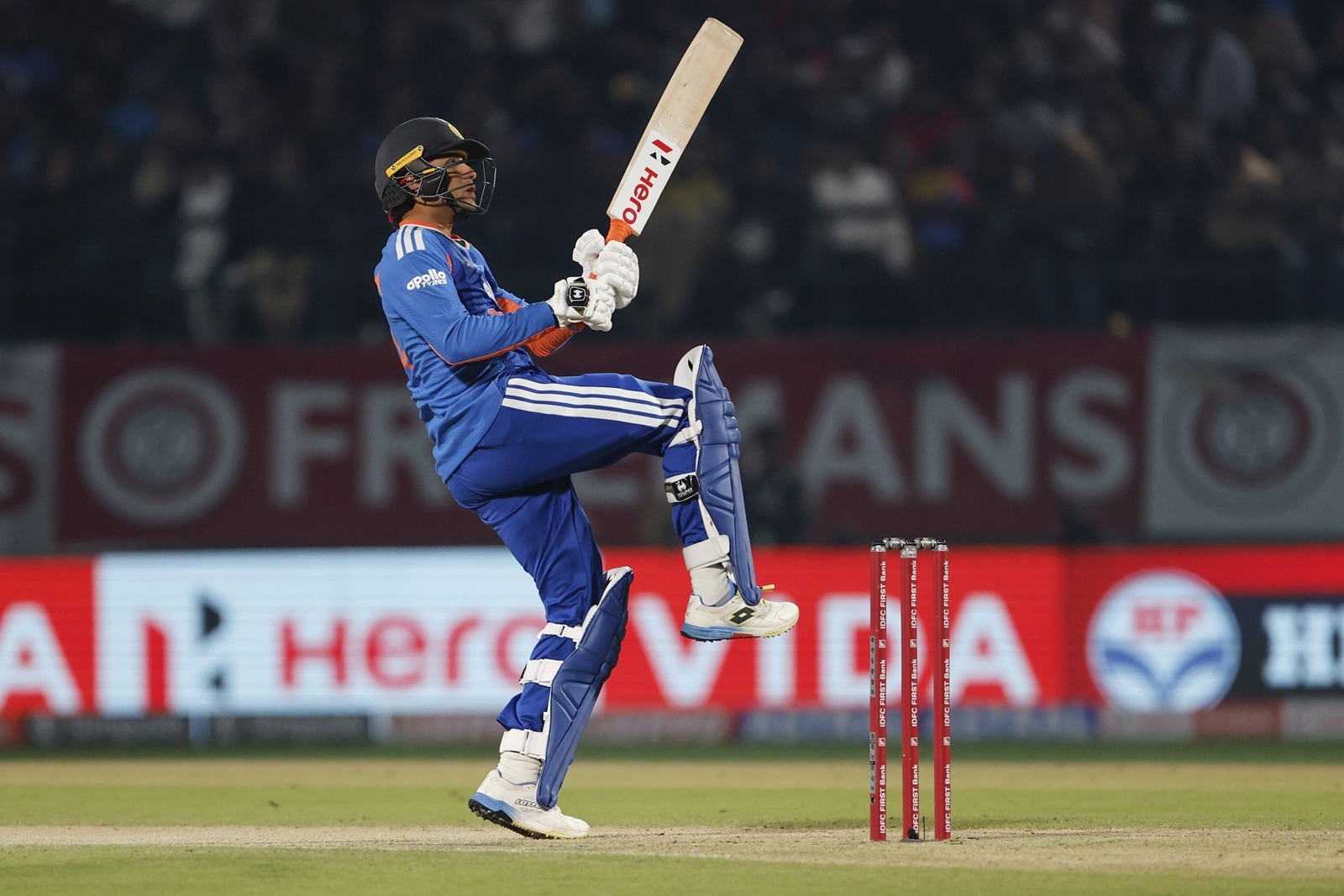 Abhishek Sharma pretty much put India on their way despite their slowdown after he fell. (BCCI Photo)