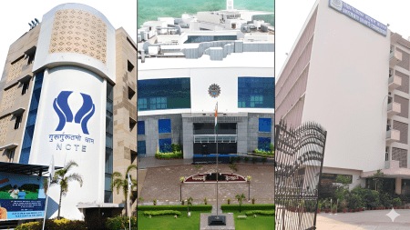 The regulatory body that the bill will create subsumes the functions of the UGC, AICTE and NCTE (Image via official sources)