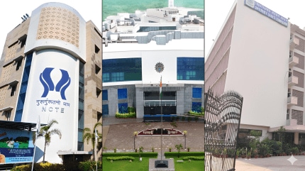 The regulatory body that the bill will create subsumes the functions of the UGC, AICTE and NCTE (Image via official sources)